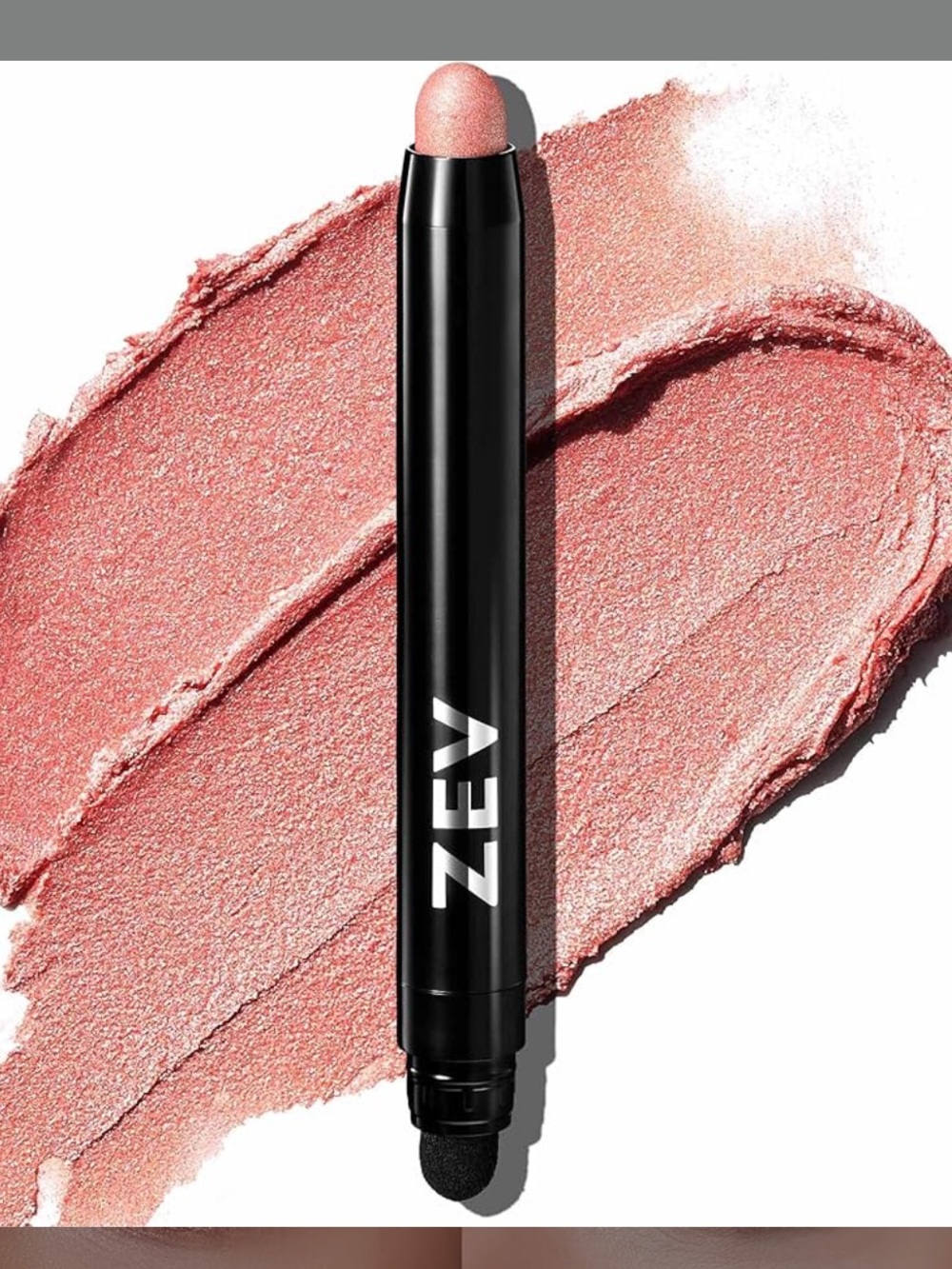Zev Eyeshadow Stick 2 in 1 Cream Stick with Built In Smudger Rose Shimmer